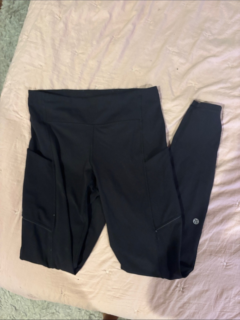 lululemon athletica Black High-Rise Leggings with Side Pockets